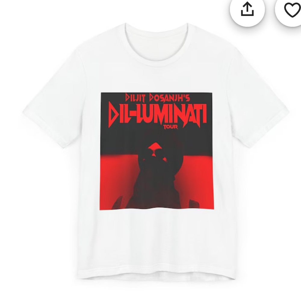 DILJIT DOSANJH Punjabi Singer Apparel T-Shirt black concert Dil-Luminati tour L - Picture 1 of 3